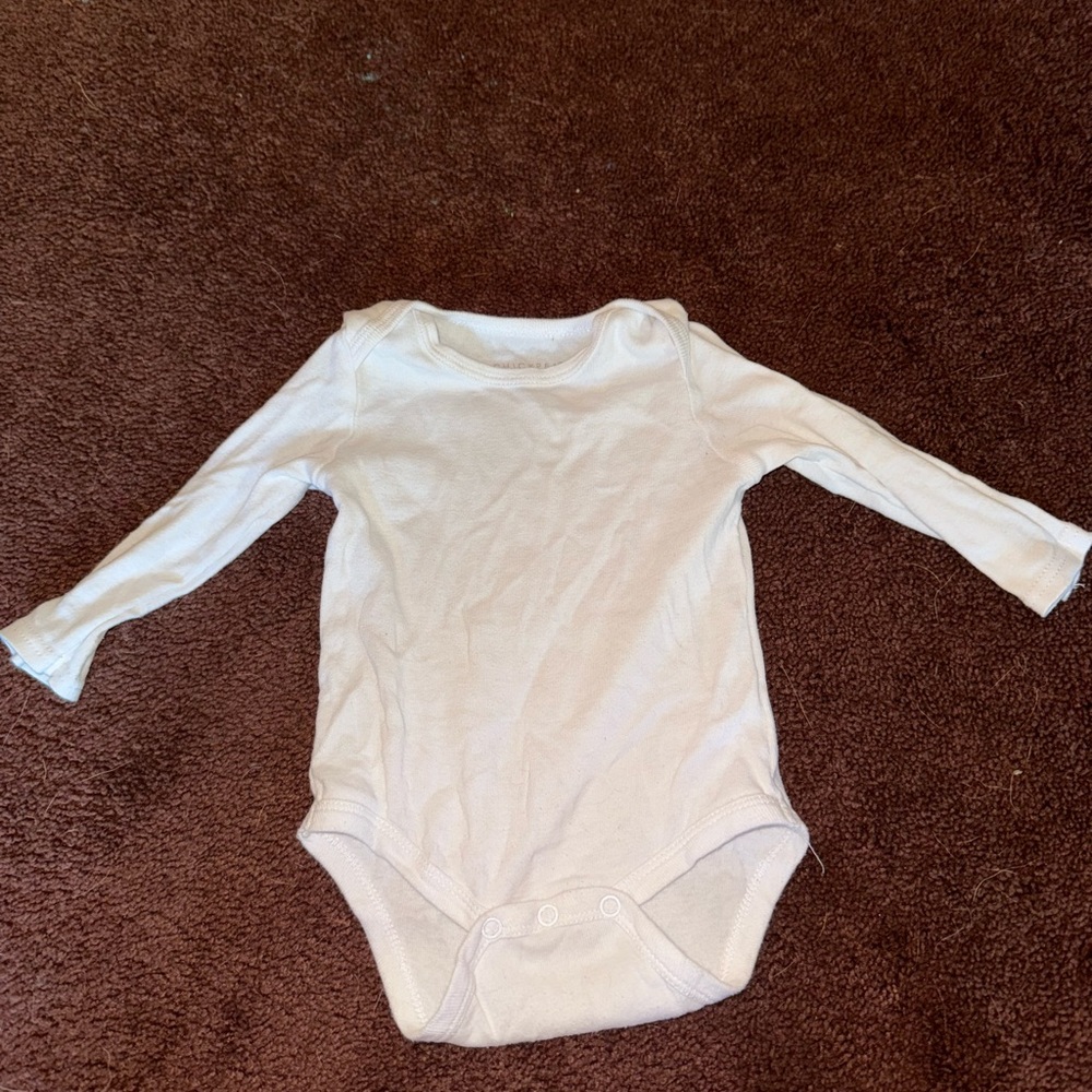 Chick Pea Soft Cream Long Sleeve Bodysuit
